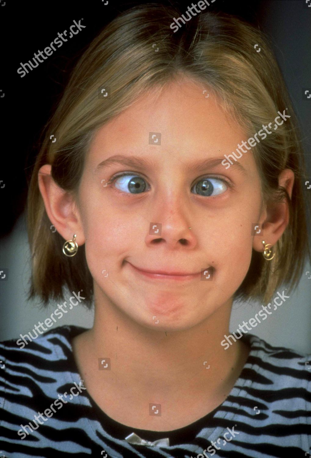 Girl Pulling Cross Eyed Funny Face Model Editorial Stock Photo Stock Image Shutterstock