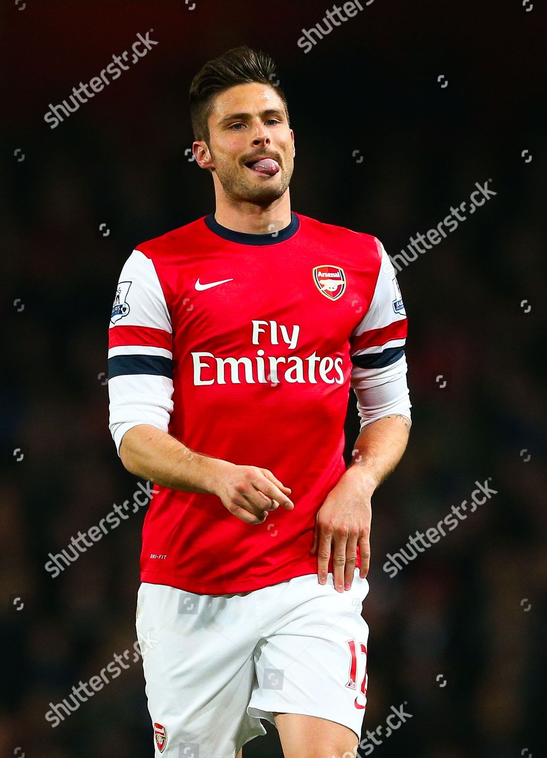 Olivier Giroud Arsenal Sticks Out His Editorial Stock Photo - Stock ...