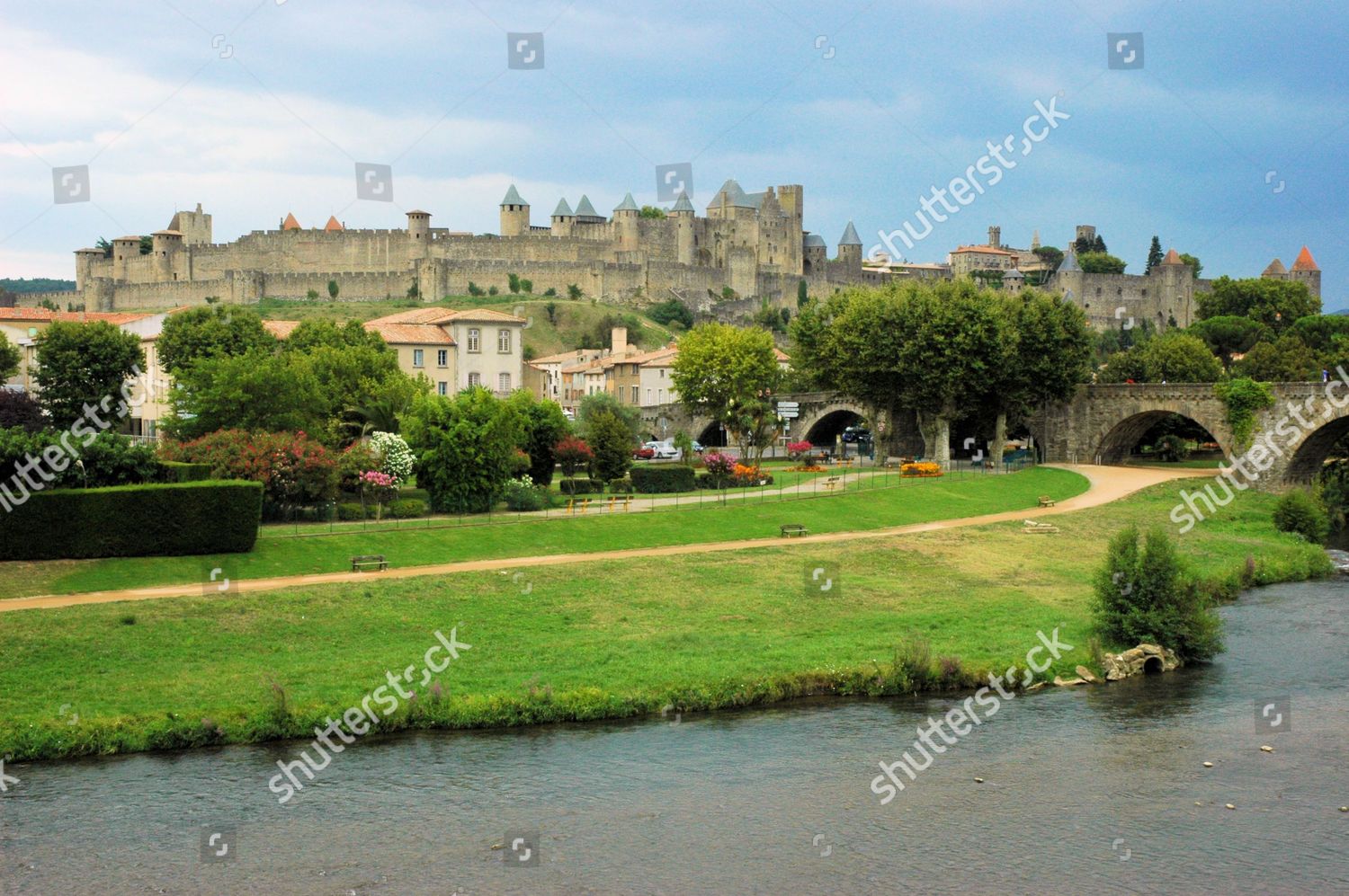 Medieval Walled City Carcassonne France Editorial Stock Photo - Stock ...