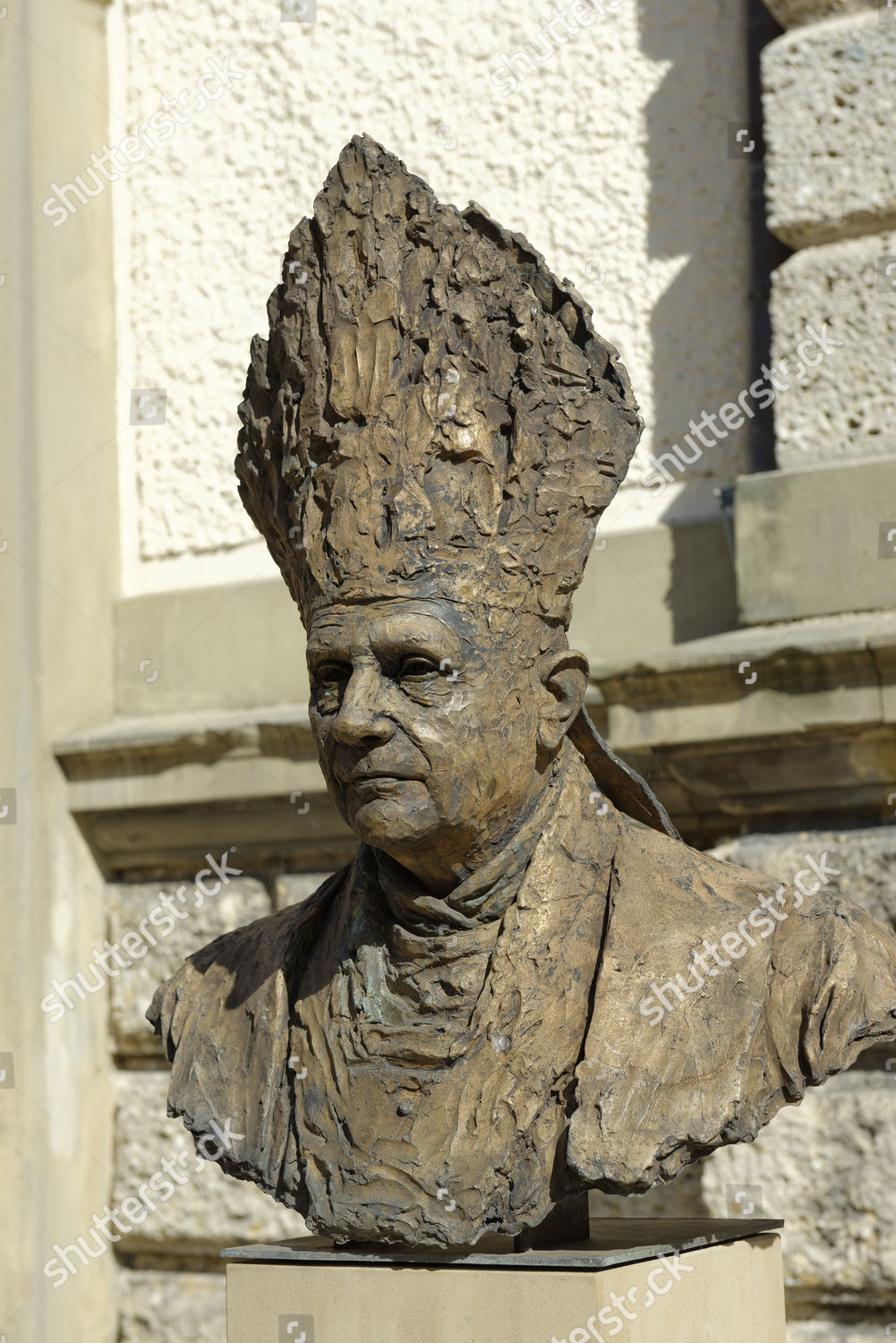 Bronze Bust Pope Benedict Xvi By Editorial Stock Photo Stock Image