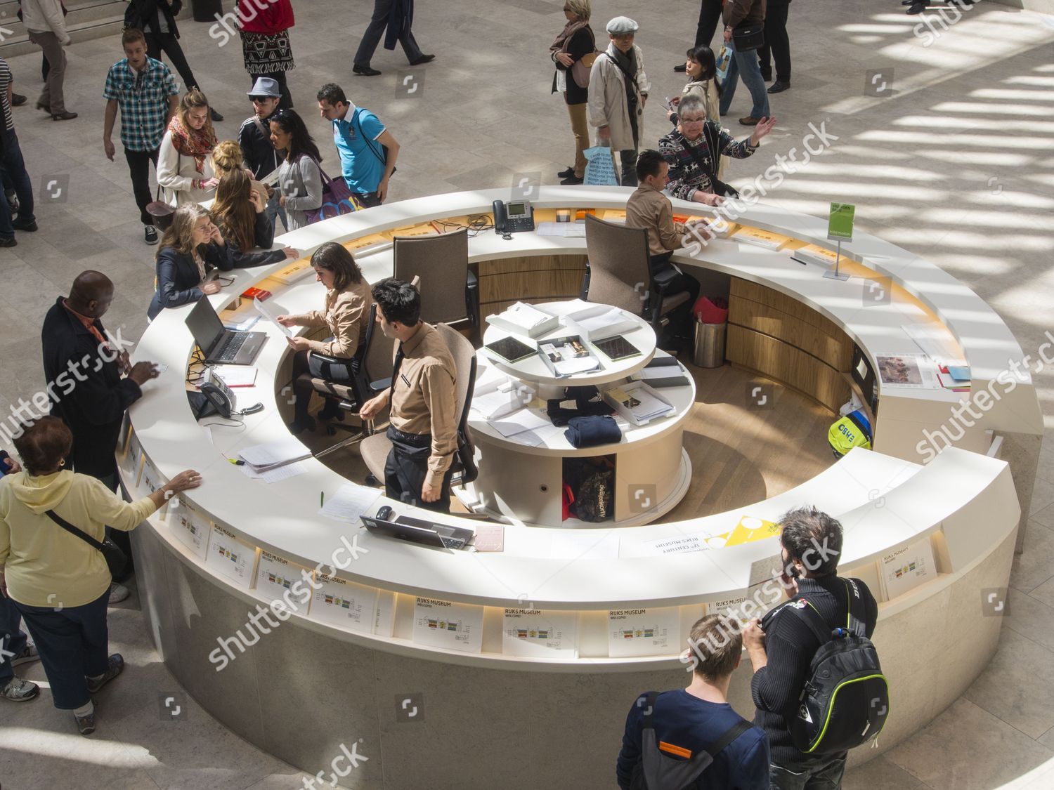 Reception Desk Famous Reichstag Museum Amsterdam That Editorial