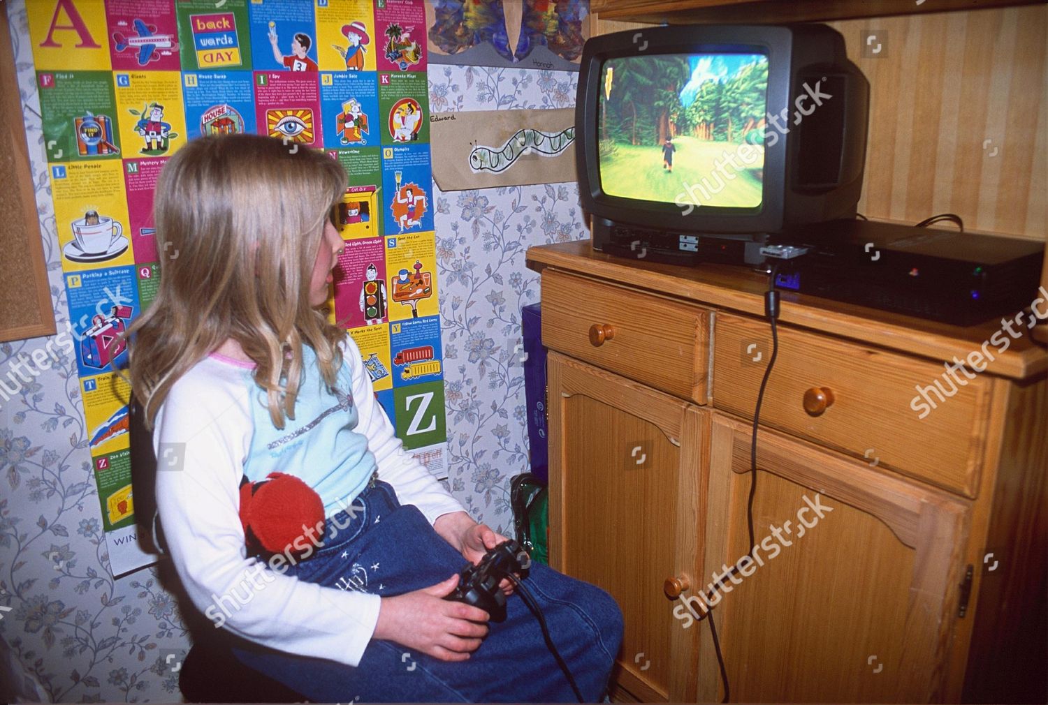 girl playing playstation