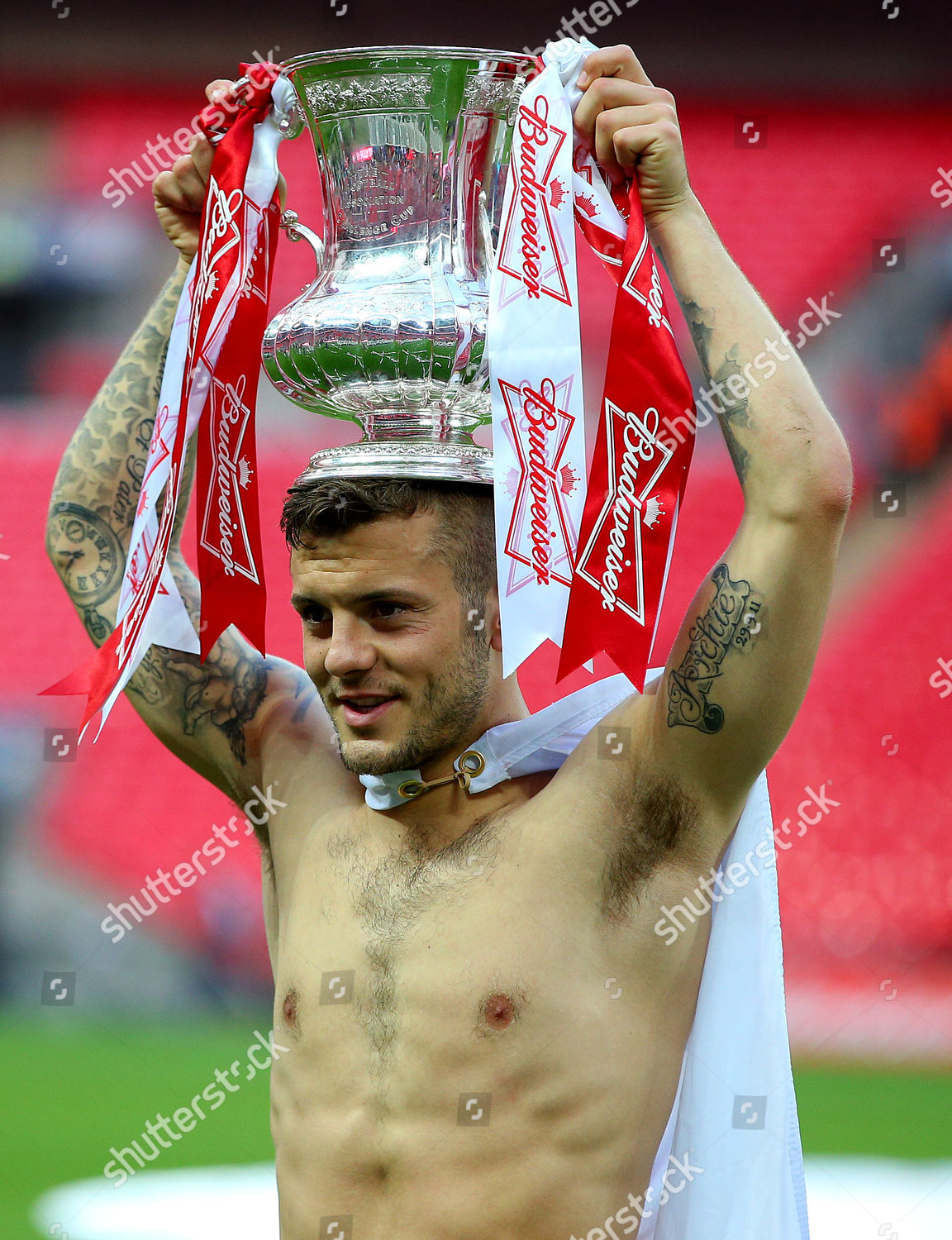 Topless Jack Wilshere Arsenal Celebrates Fa Cup Editorial Stock Photo Stock Image Shutterstock