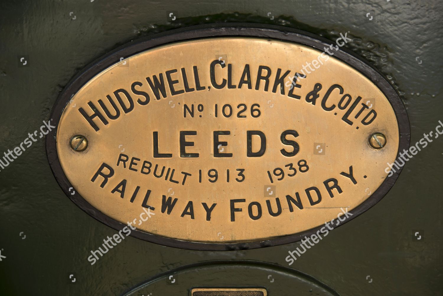 Steam Engine Manufacturer Plate On Sir Editorial Stock Photo Stock