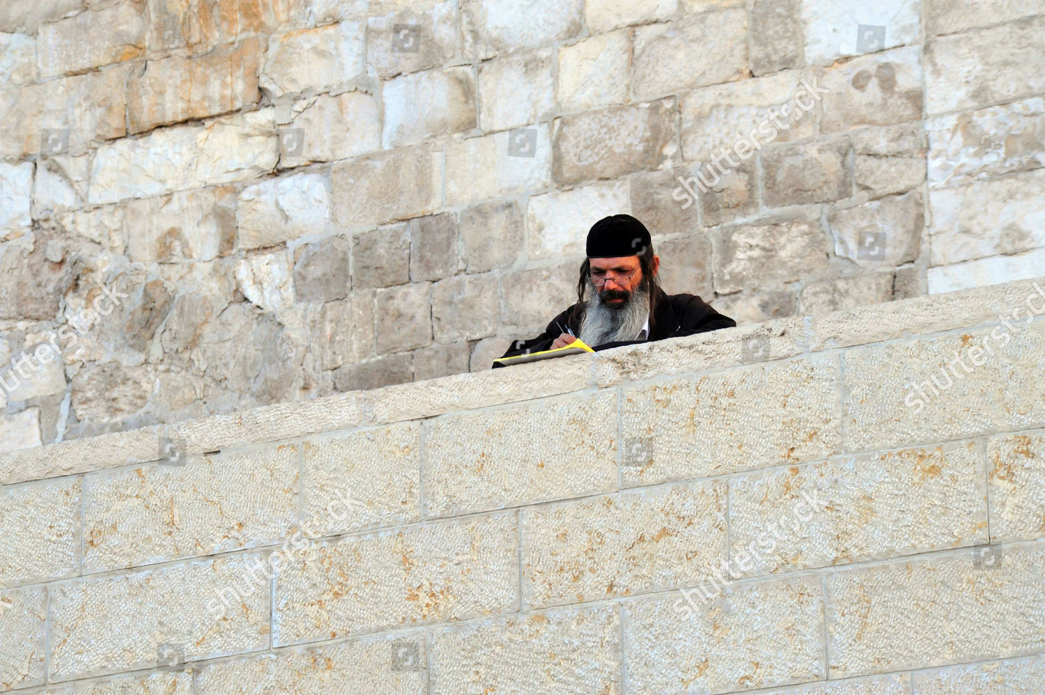 Jewish Rabbi Kotel Wailing Western Wall Editorial Stock Photo - Stock ...