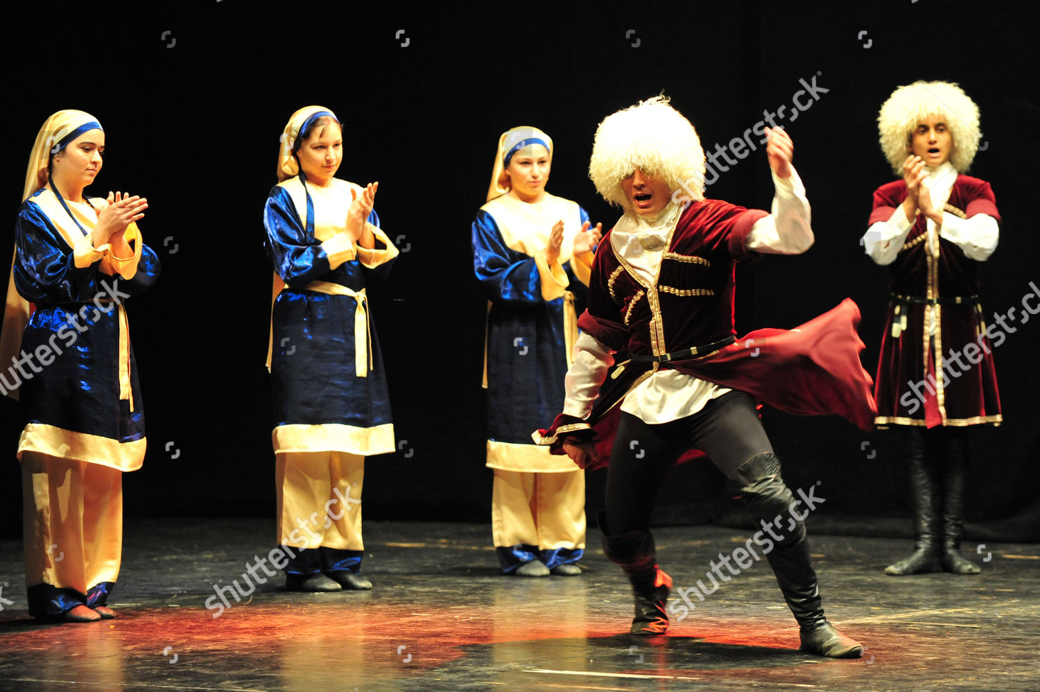 Georgian Dancers Dancing Folklore Dance Show Editorial Stock Photo ...