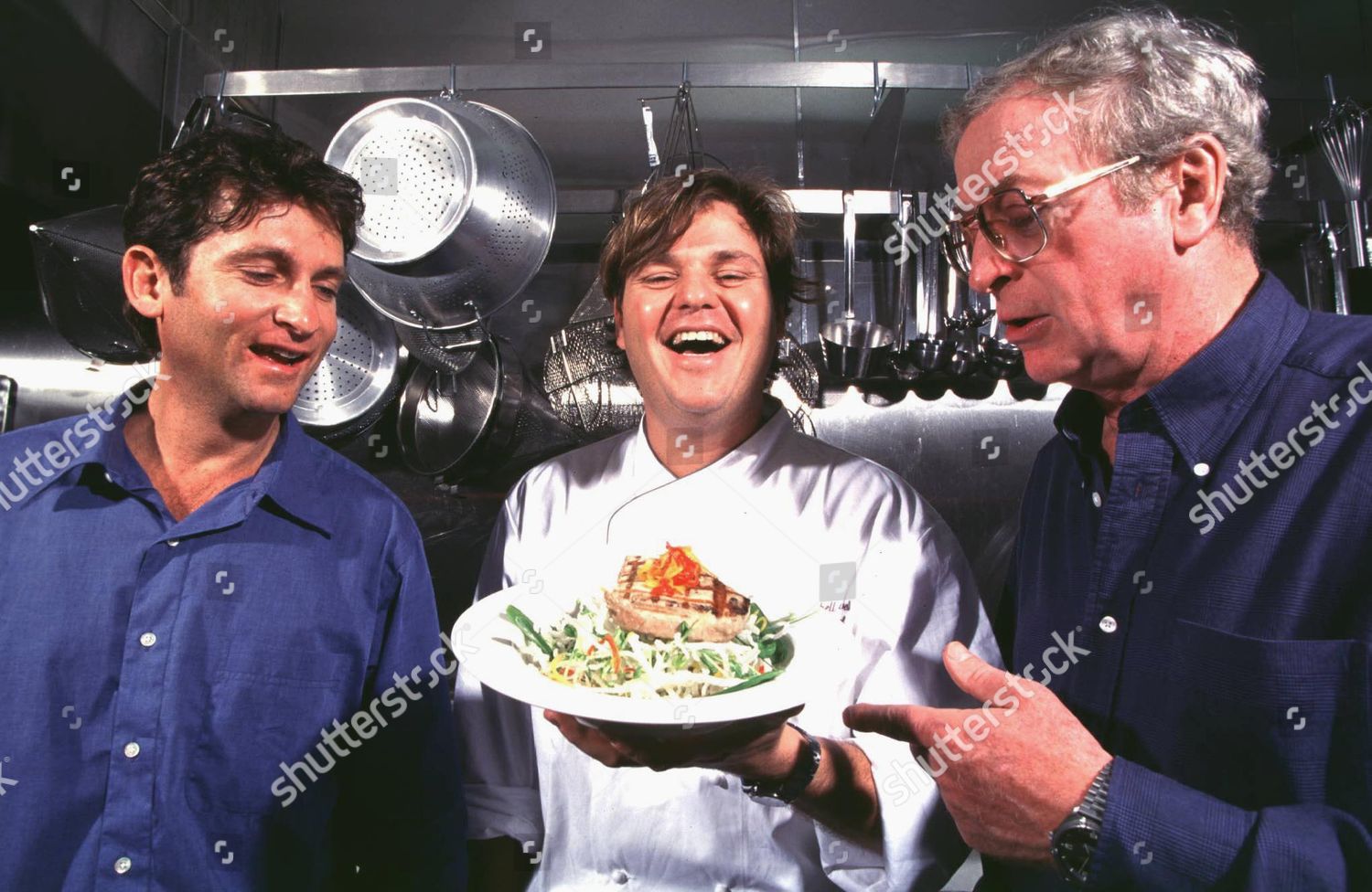 Stock photo of MICHAEL CAINE AT SOUTH BEACH BRASSERIE, MIAMI, AMERICA - 1996