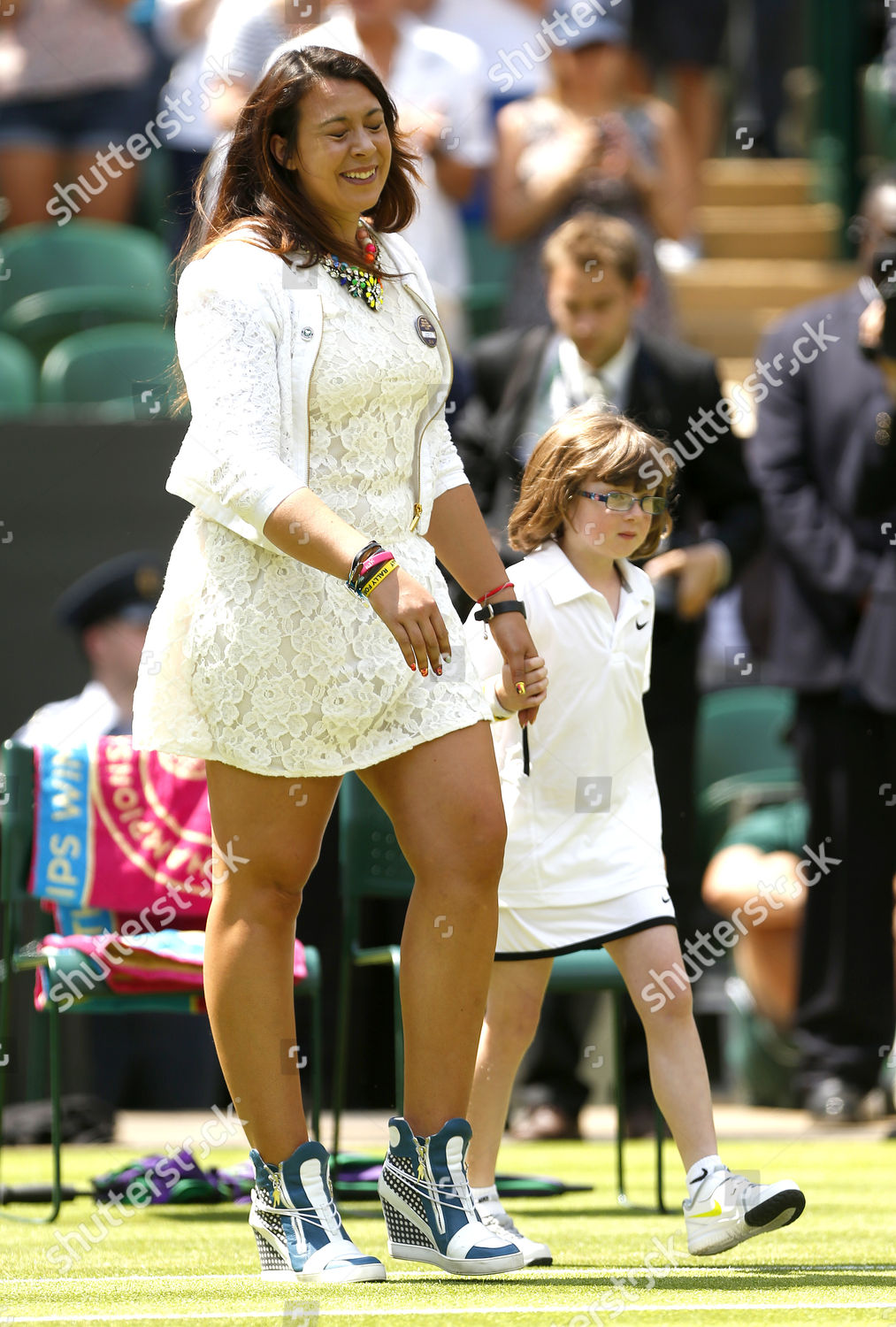 Marion Bartoli Walks Onto Court Tears Editorial Stock Photo - Stock