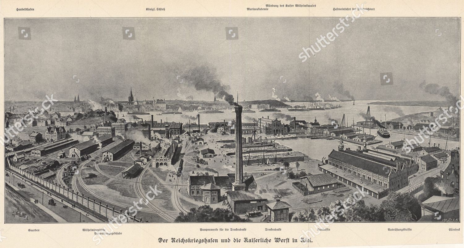 GERMAN NAVAL BASE ROYAL DOCKYARDS KIEL Editorial Stock Photo - Stock ...