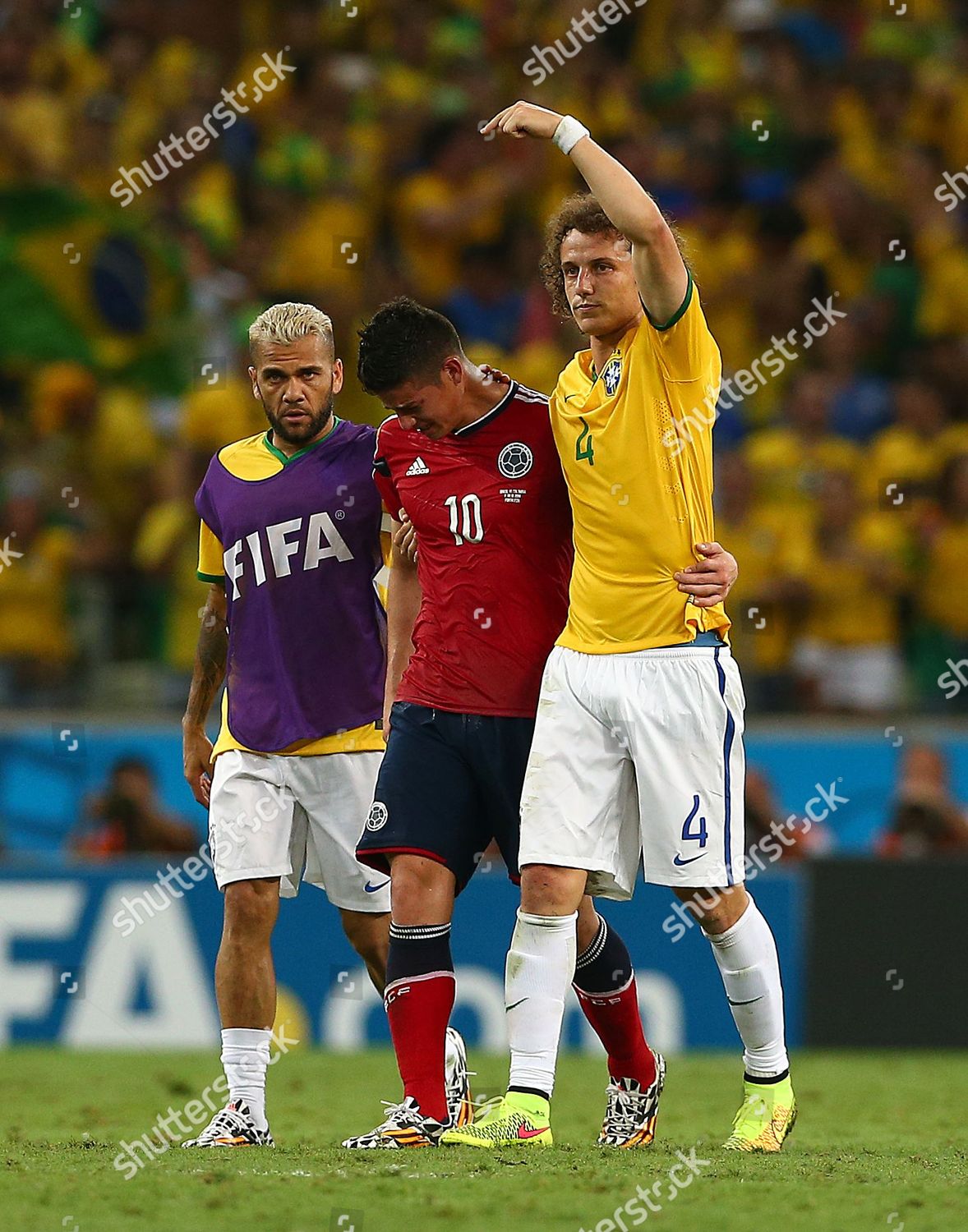 Daniel Alves David Luiz Brazil Consoles Tearful Editorial Stock Photo Stock Image Shutterstock