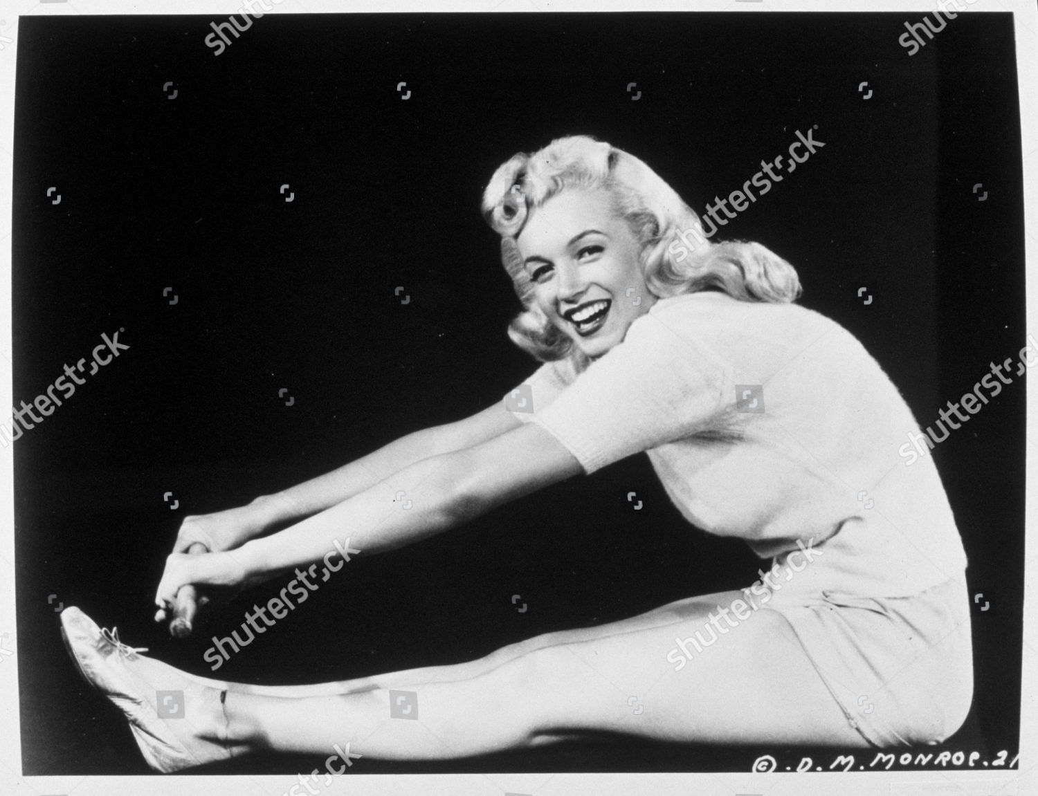 film-stills-1948-fitnessexercise-marilyn-monroe-editorial-stock-photo