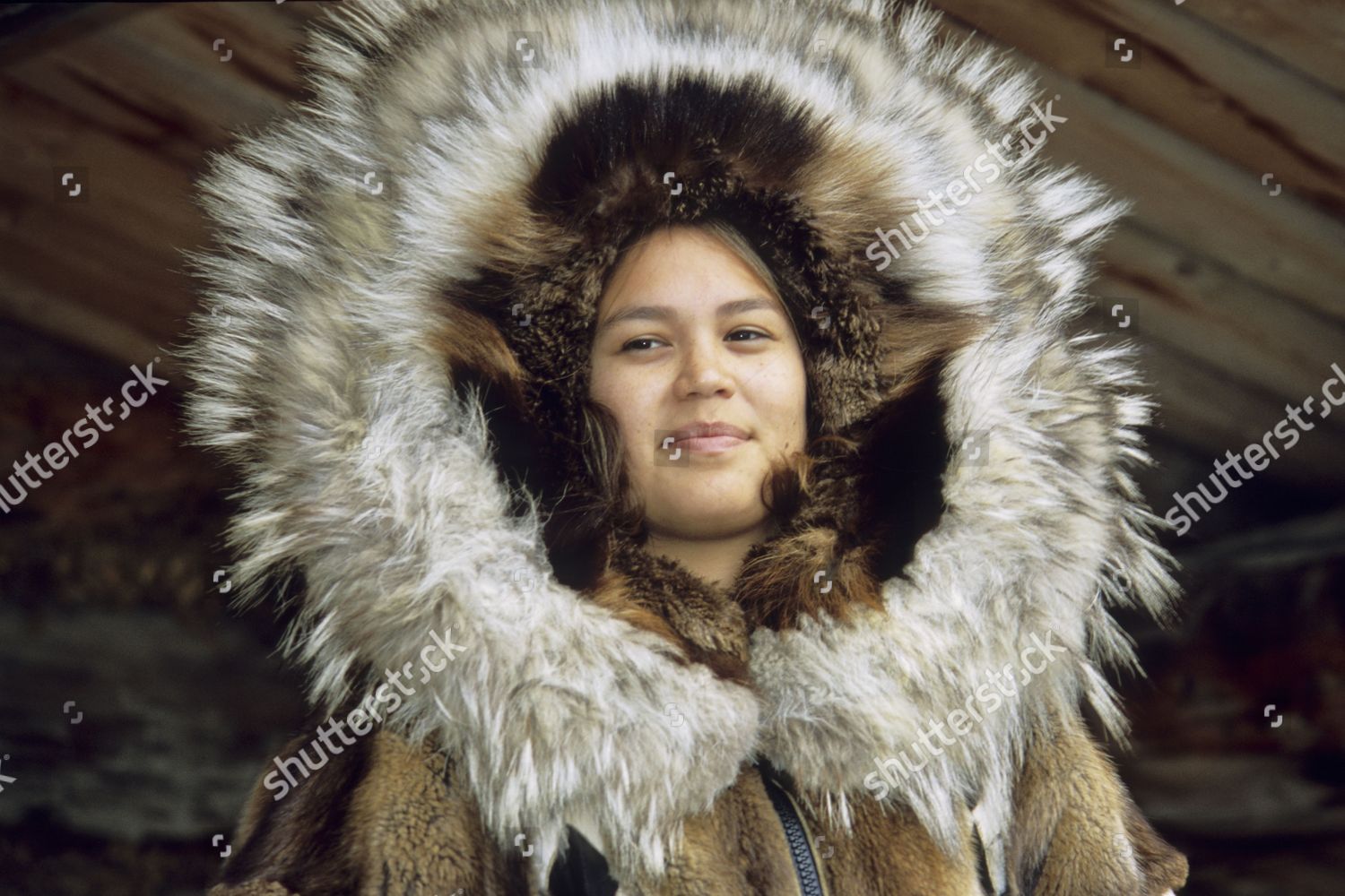 Athabaskan Teenage Girl Wearing Traditional Animal Editorial Stock ...