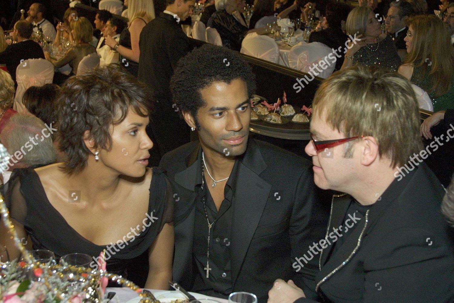 Halle Berry Eric Benet Elton John Editorial Stock Photo - Stock Image