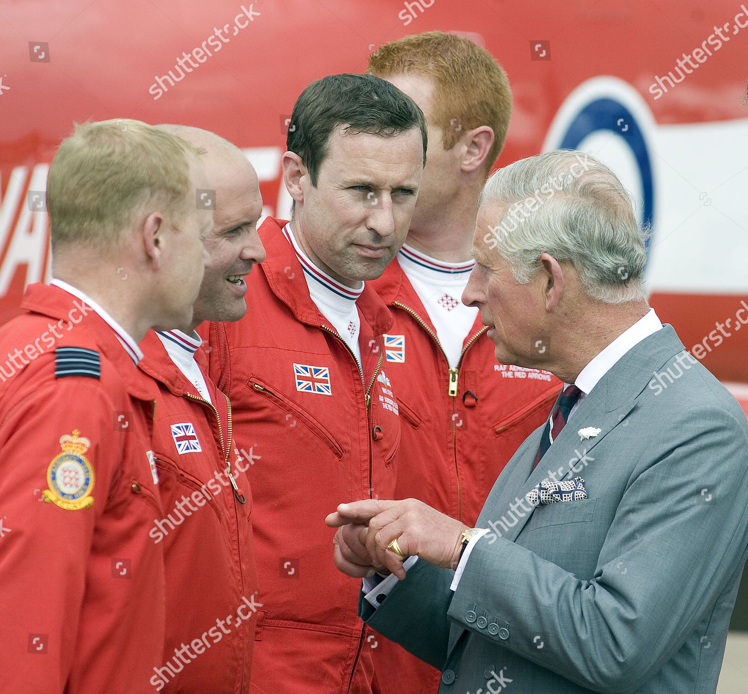 Prince Charles Red Arrows Pilots Editorial Stock Photo - Stock Image ...