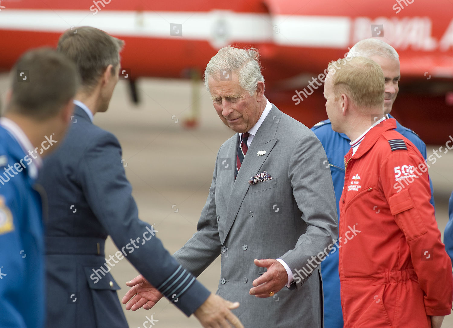 Prince Charles Red Arrows Pilots Editorial Stock Photo - Stock Image ...