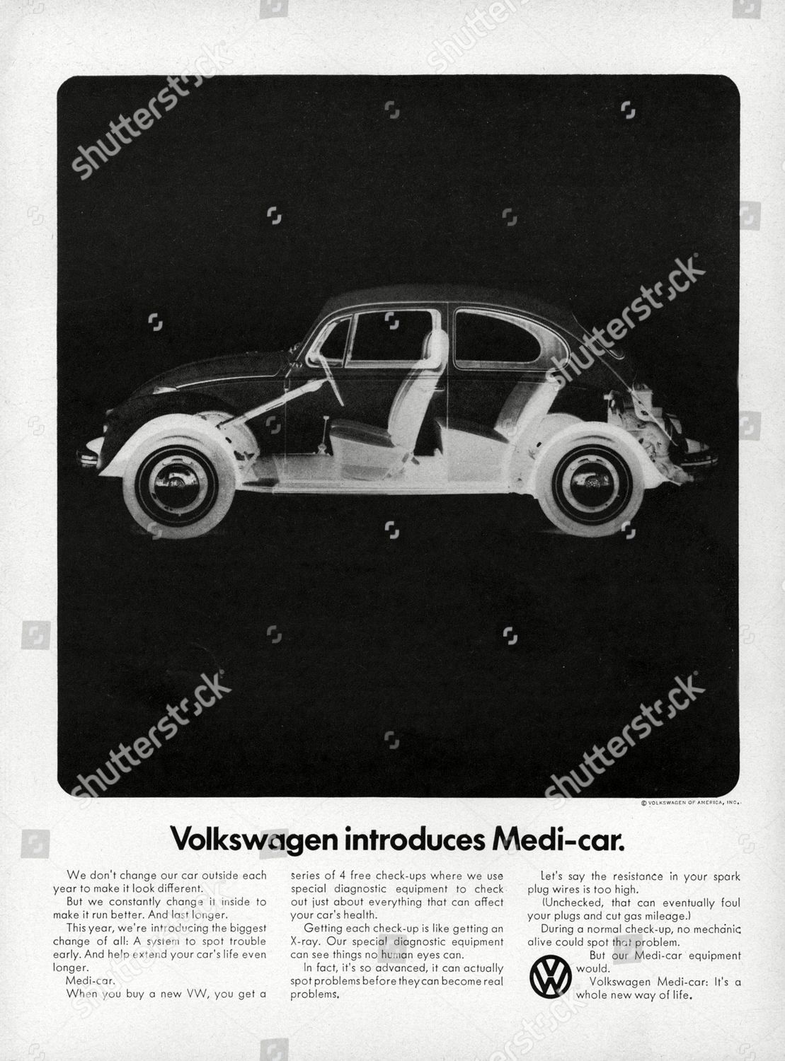 Volkswagen Beetle 1st Generation Usa Advert Editorial Stock Photo ...