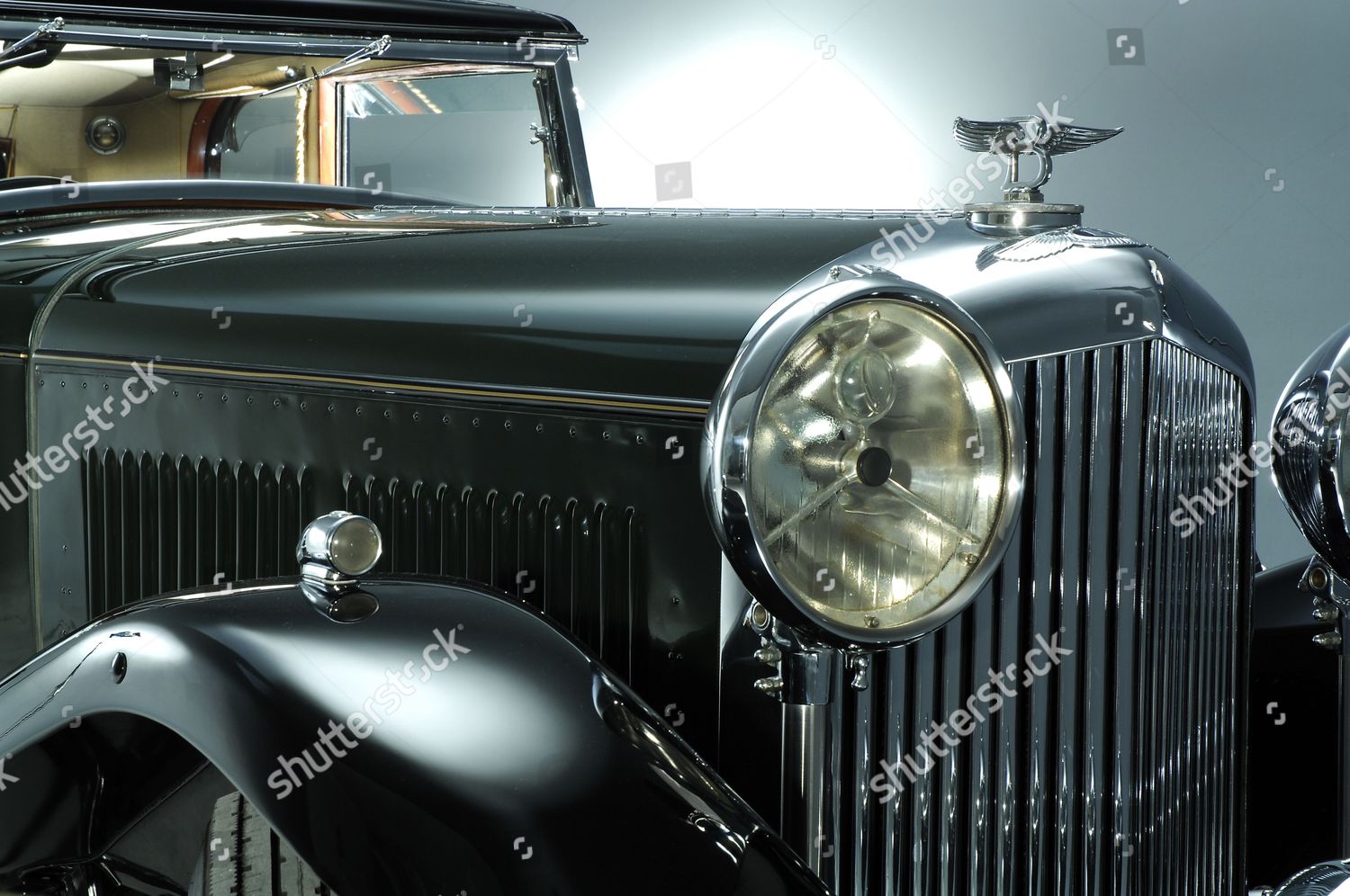 Photo Vintage Voiture Ancienne Bentley 8 Litres Verte 1931 – Tiraille 19x13 Cm
