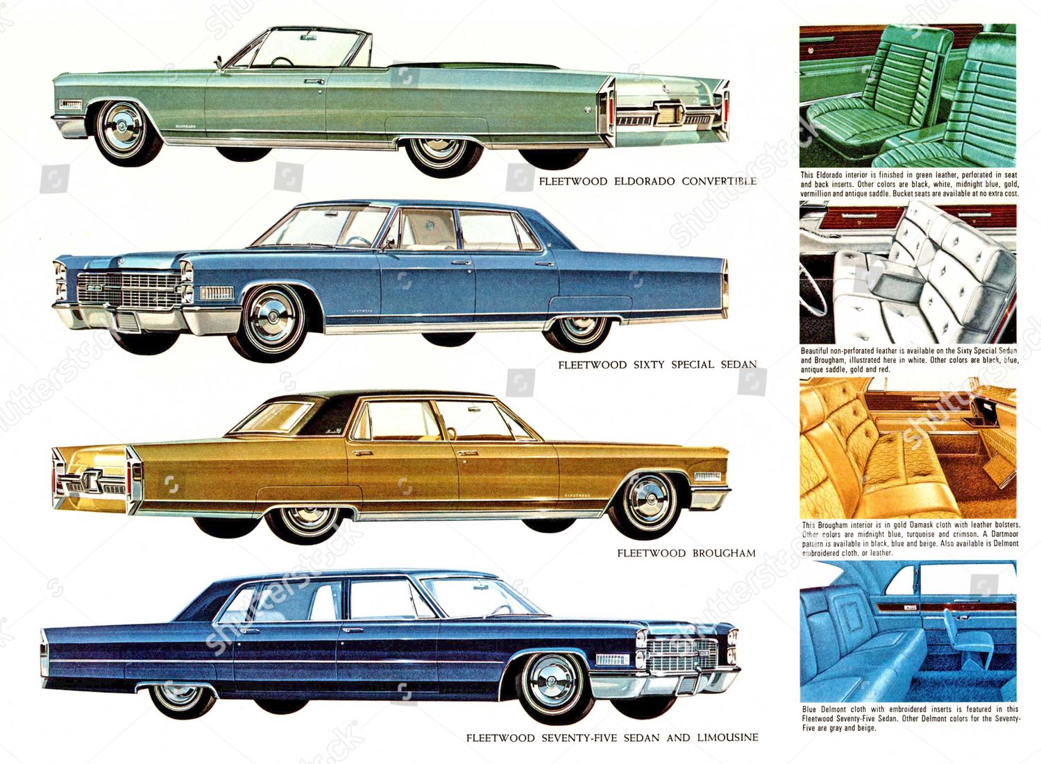 1966 Cadillac Fleetwood Brochure Shot Redaktionelles