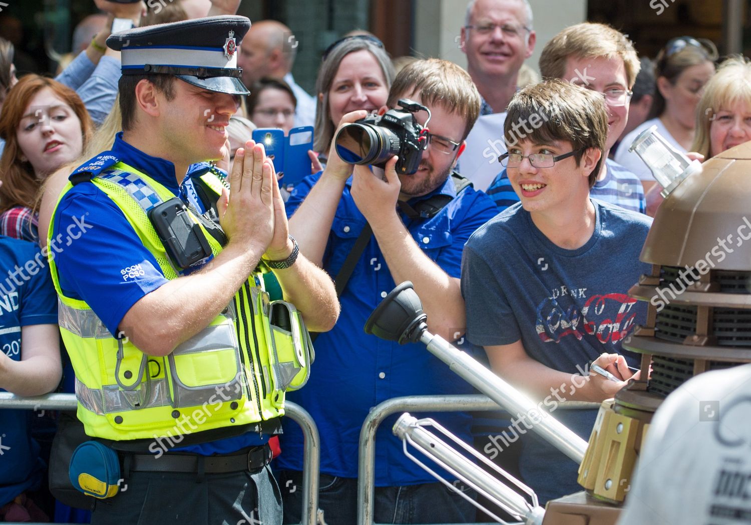 Policeman Being Attacked By Dalek Editorial Stock Photo - Stock Image ...