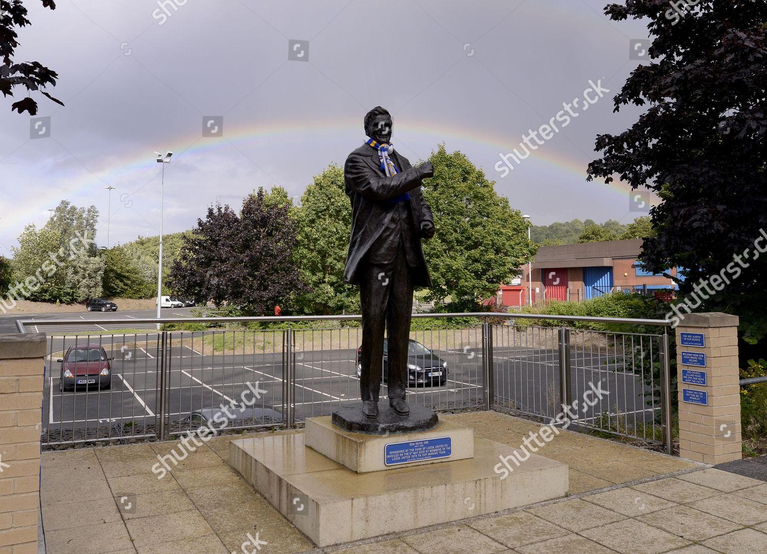DON REVIE STATUE OUTSIDE ELLAND ROAD Editorial Stock Photo Stock