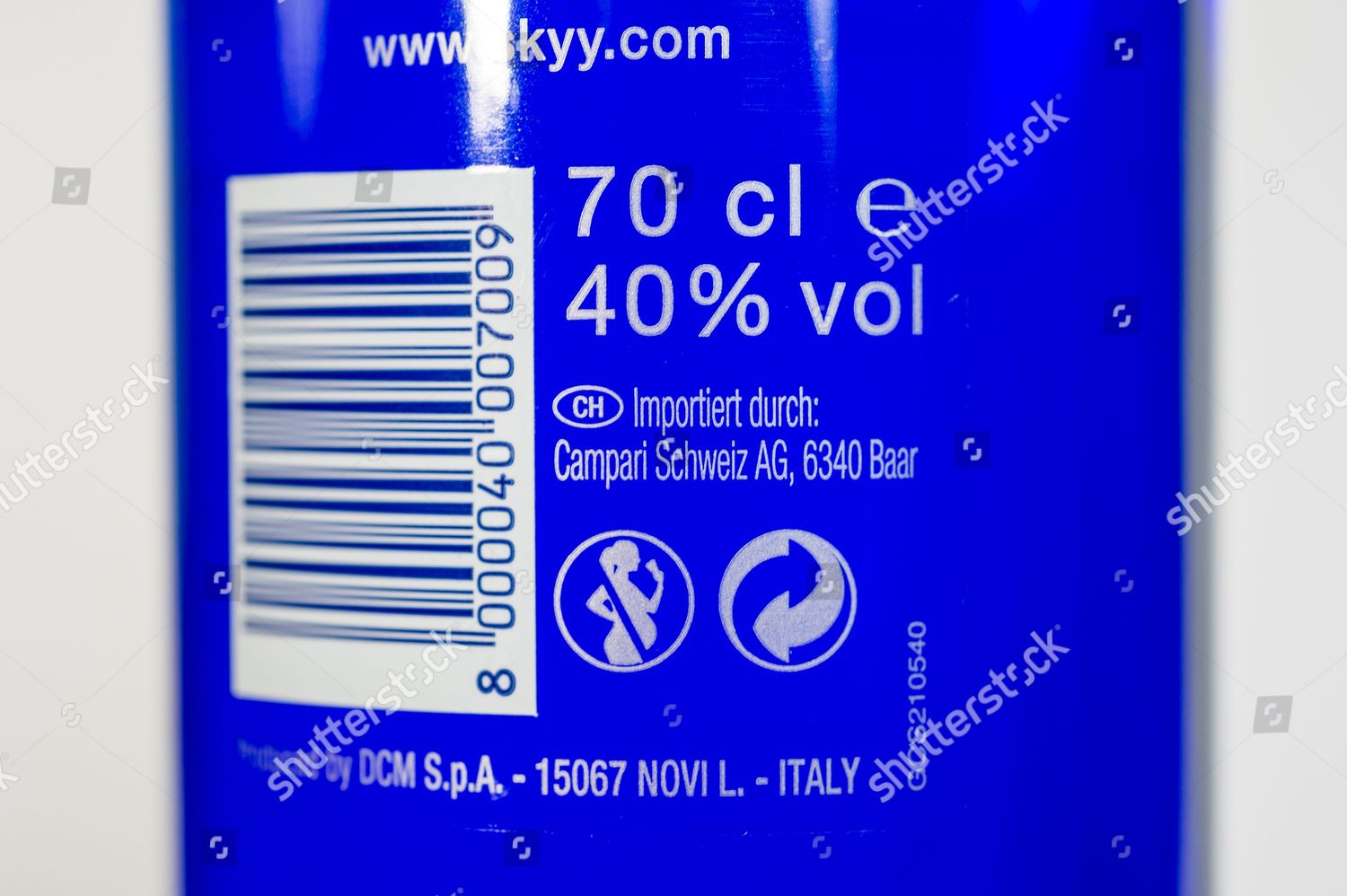 Bottle Skyy Vodka Showing 40 Shutterstock Stock Stock Photo | - Volume Image Editorial