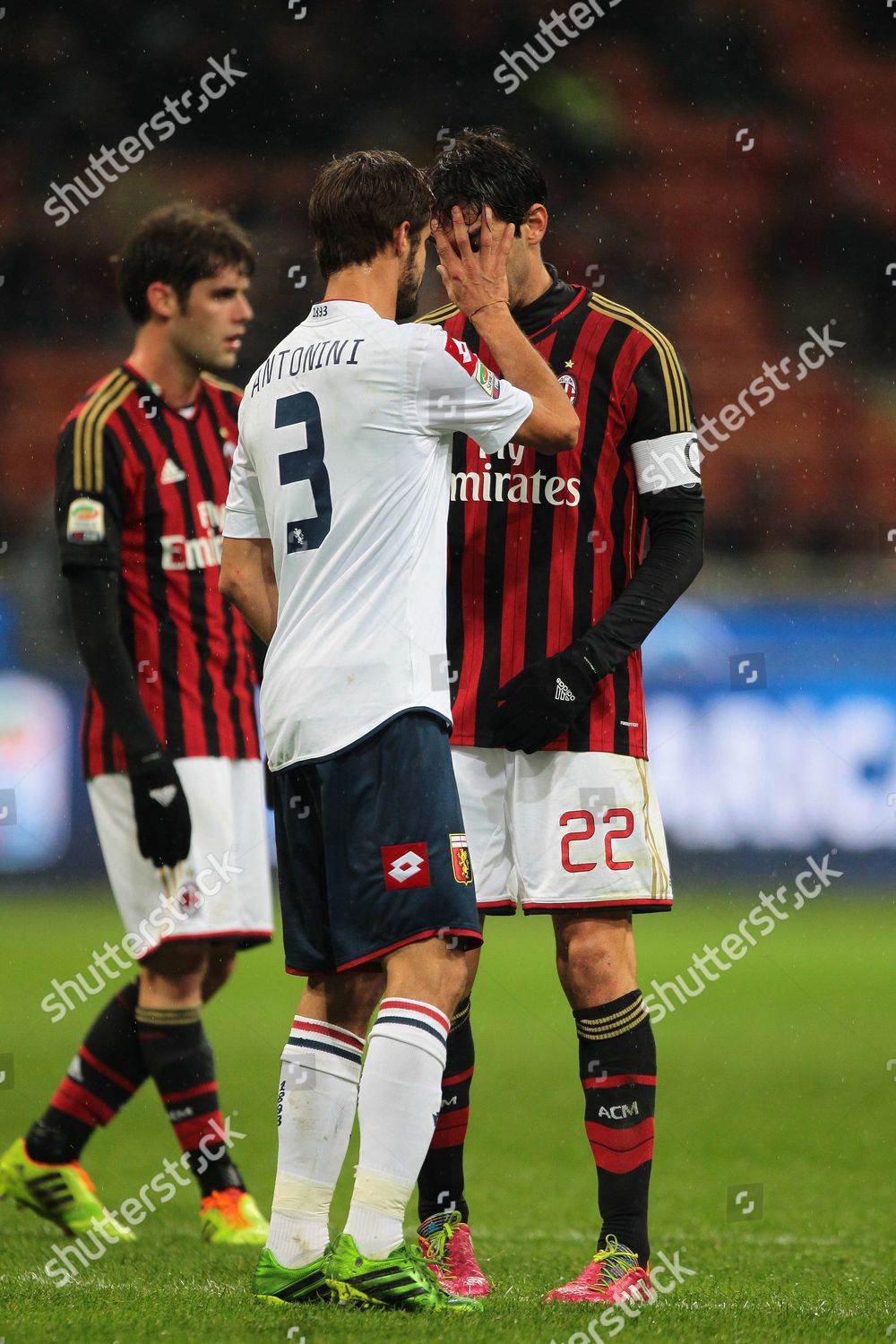 Luca Antonini Genoa Kaka Milan Redaktionelles Stockfoto Stockbild Shutterstock