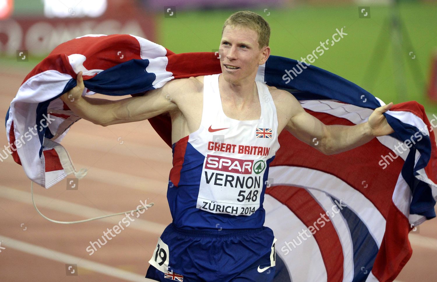 Great Britains Andy Vernon Takes Silver Editorial Stock Photo Stock