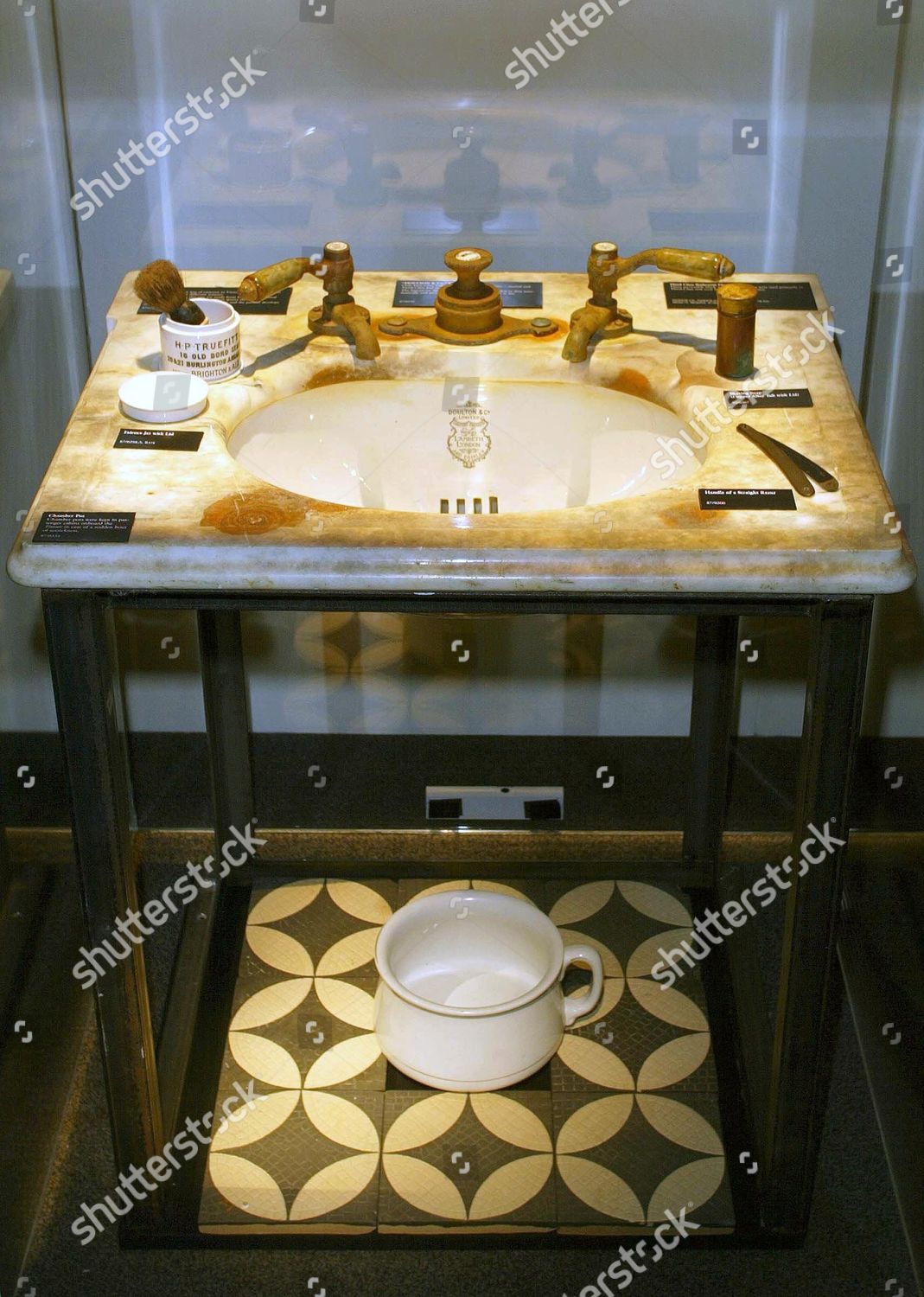Royal Doulton Sink Shaving Equipment Editorial Stock Photo