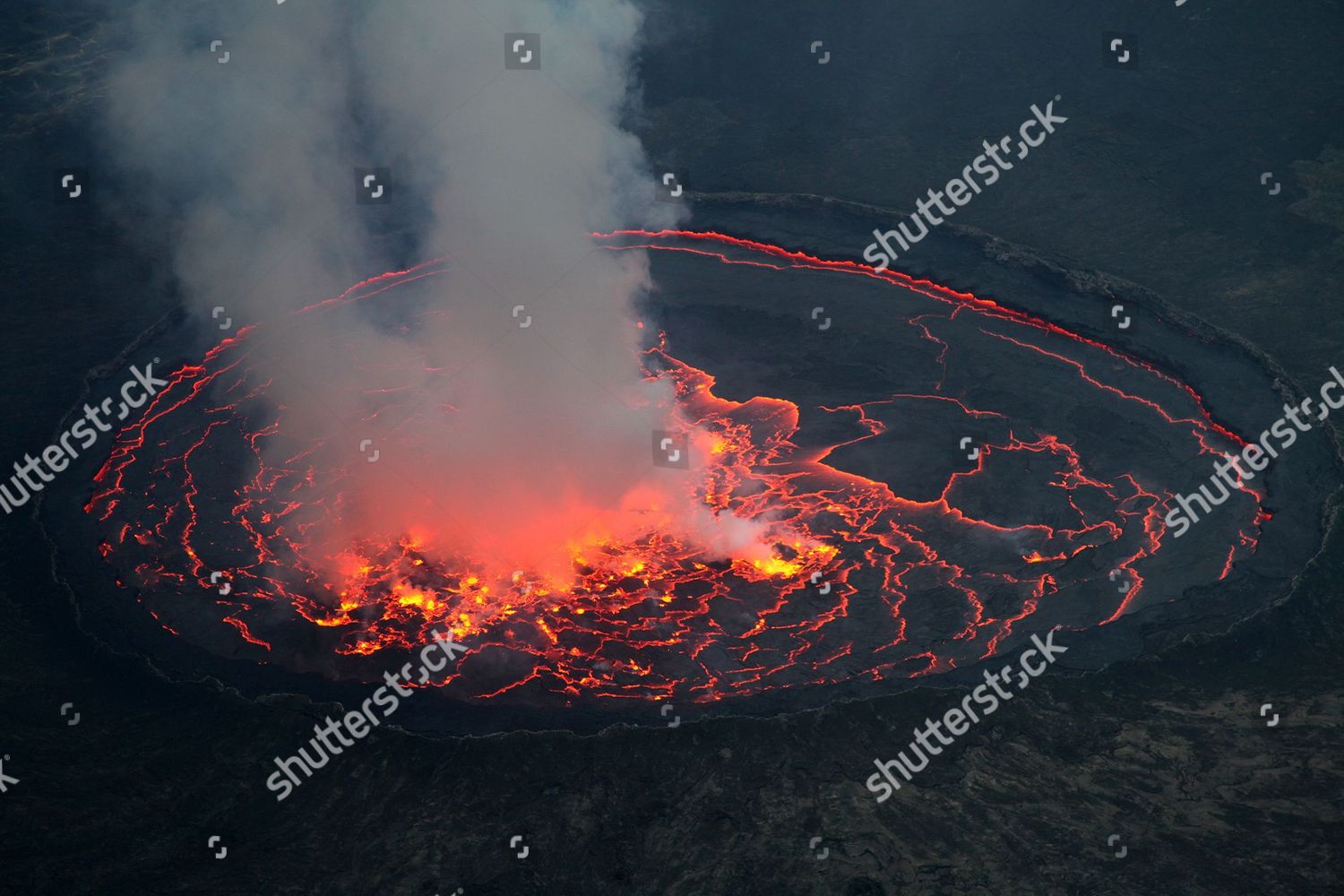 Lava Lake Mount Nyiragongo Editorial Stock Photo - Stock Image ...