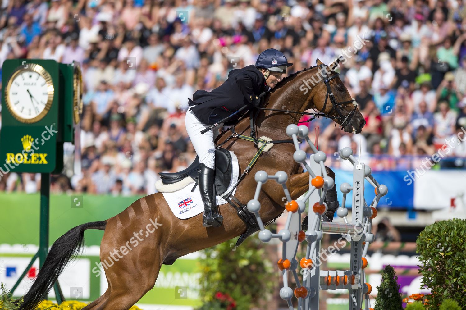 Zara Tindall Gbr High Kingdom Jumping Editorial Stock Photo - Stock ...