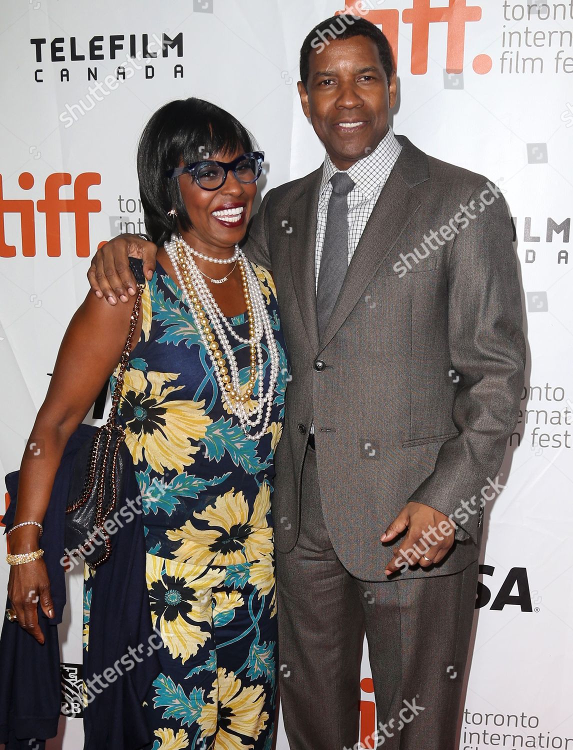 Pauletta Pearson Denzel Washington Editorial Stock Photo - Stock Image
