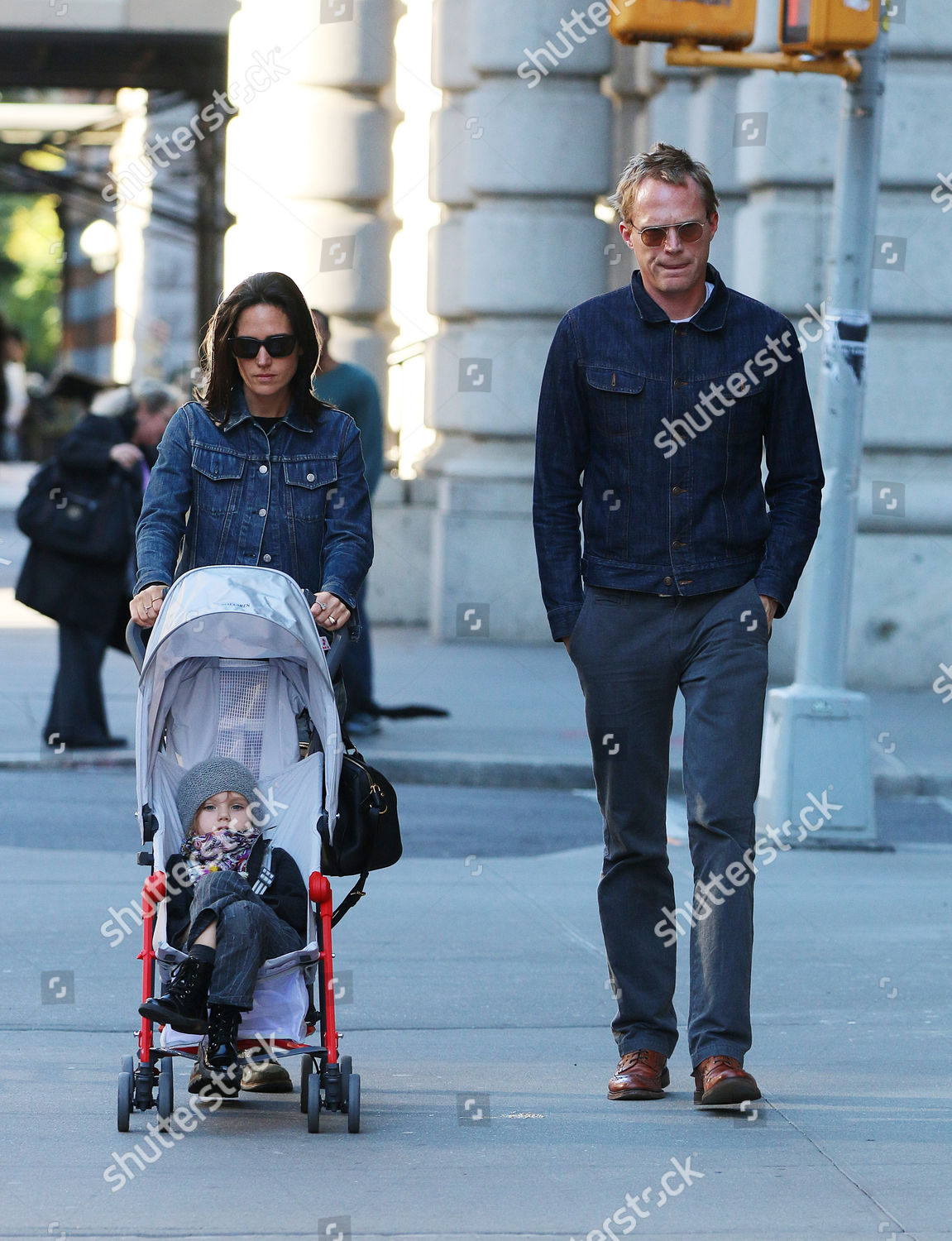 Jennifer Connelly and Paul Bettany With Daughter Agnes