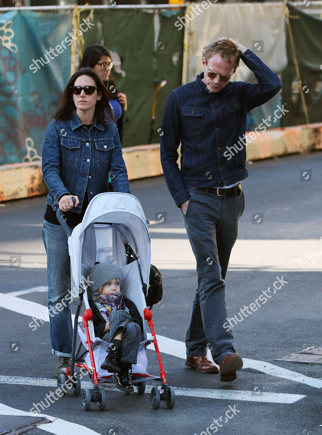 Jennifer Connelly & Paul Bettany Touch Down With Daughter Agnes