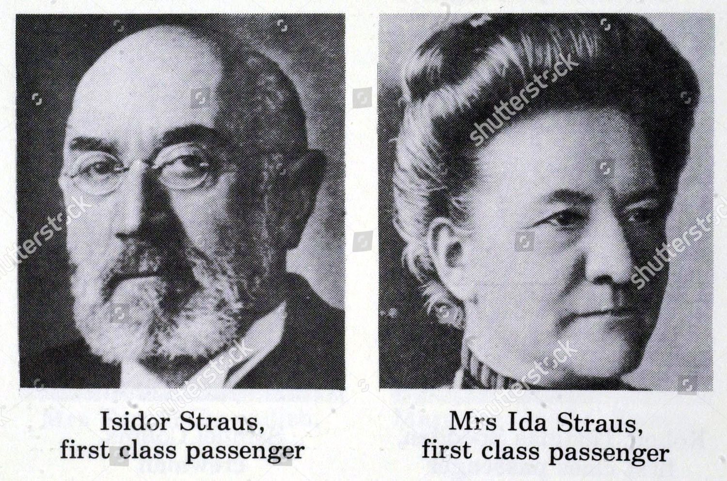 Isidor Ida Straus Who Both Died Editorial Stock Photo Stock Image