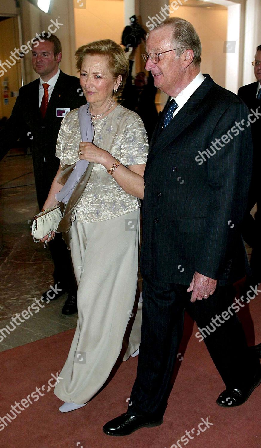 CONCERT ON THE EVE OF THE WEDDING OF PRINCE LAURENT AND CLAIRE COOMBS, PALAIS DE BEAUX ARTS, BRUSSELS, BELGIUM - 11 APR 2003: стоковое фото