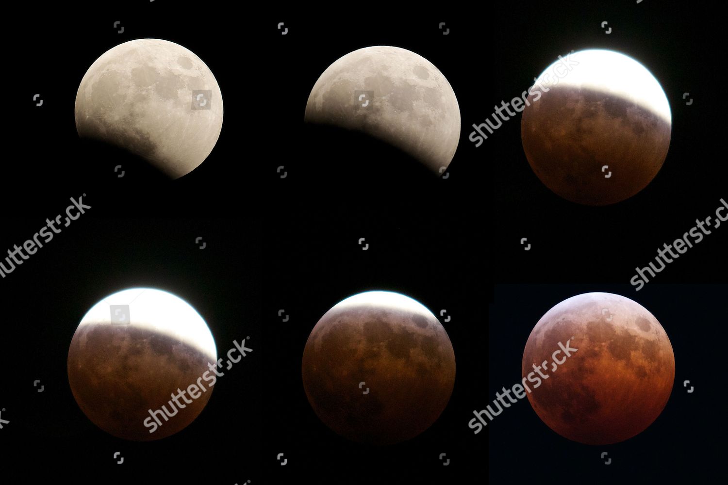 Total Lunar Eclipse Turns Moon Blood Orange Editorial Stock Photo Stock Image Shutterstock