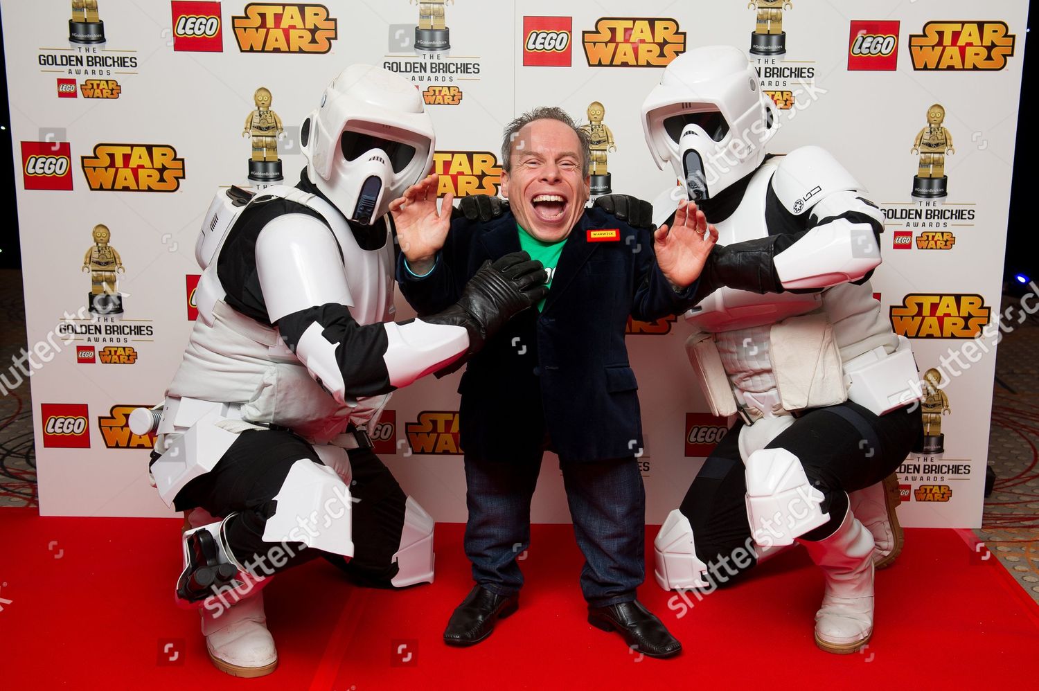 Warwick Davis Posing On Red Carpet Editorial Stock Photo - Stock Image