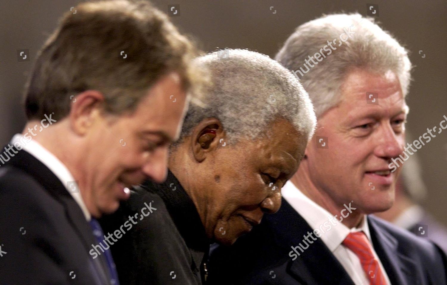 Tony Blair Nelson Mandela Bill Clinton Editorial Stock Photo - Stock 