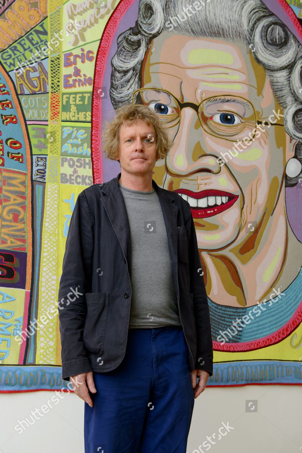 Grayson Perry Front His Comfort Blanket Editorial Stock Photo Stock