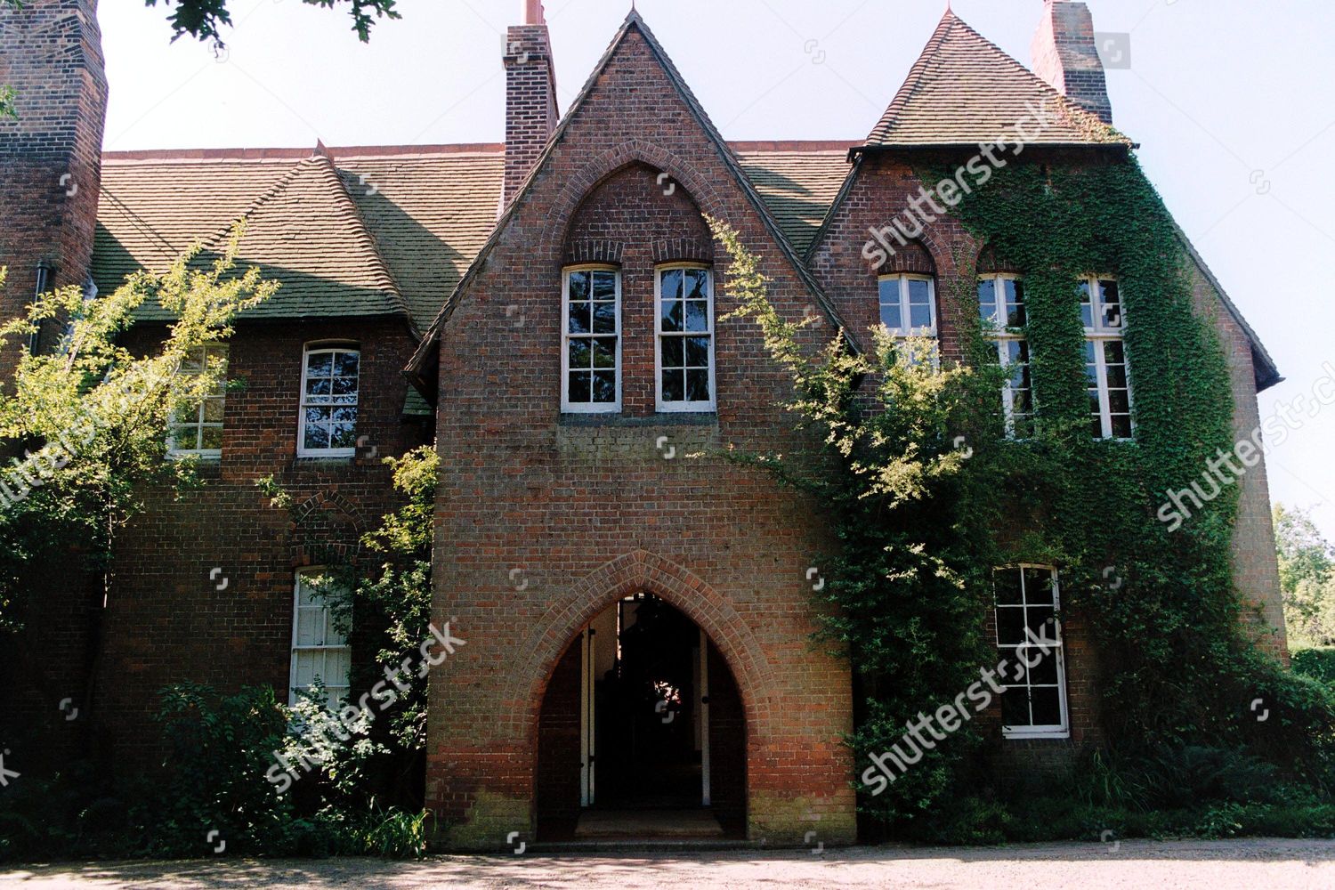 Red House Windows Were Placed Shaped Suit Editorial Stock Photo