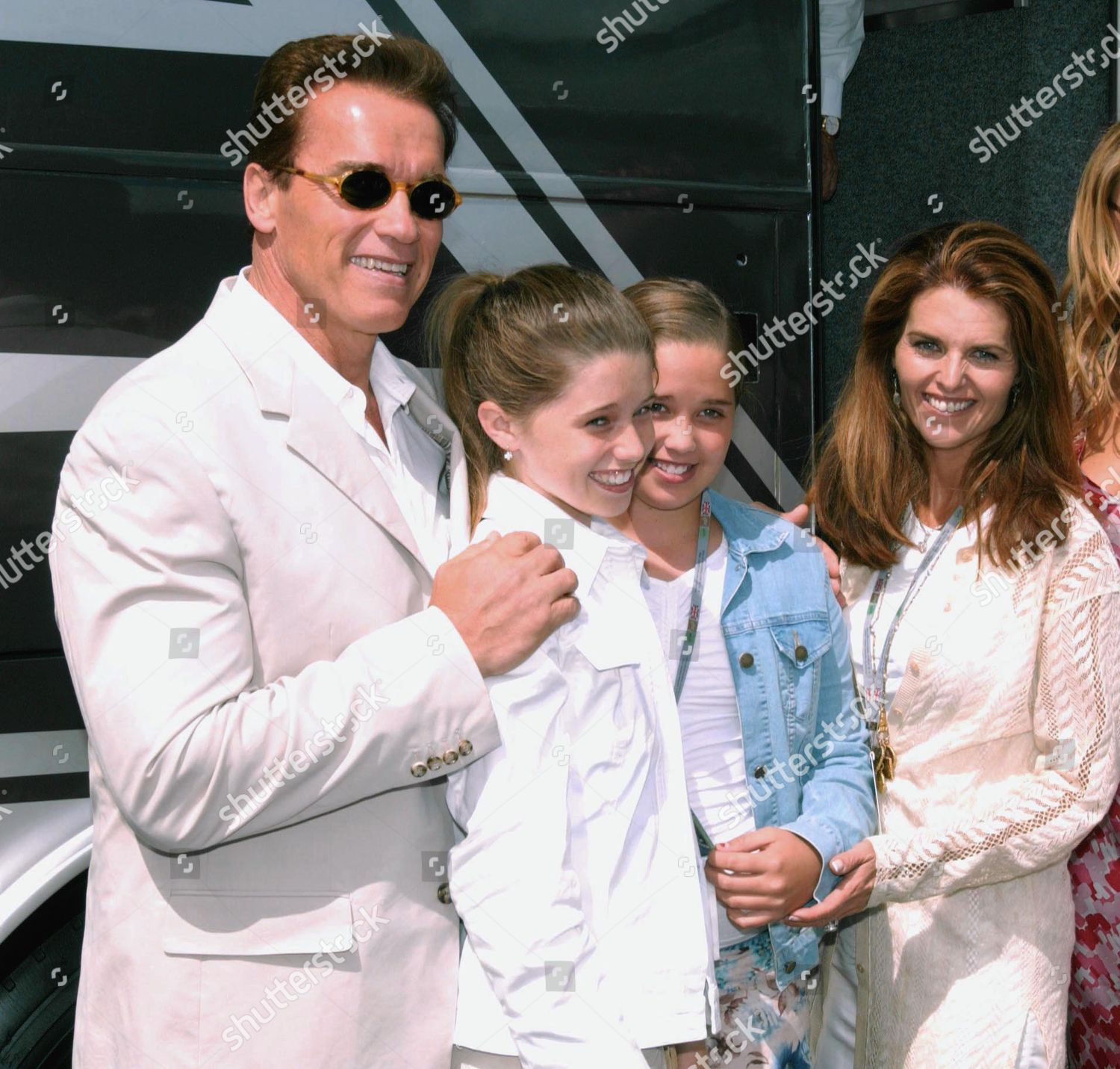 Arnold Schwarzenegger Daughters Wife Maria Shriver Editorial Stock