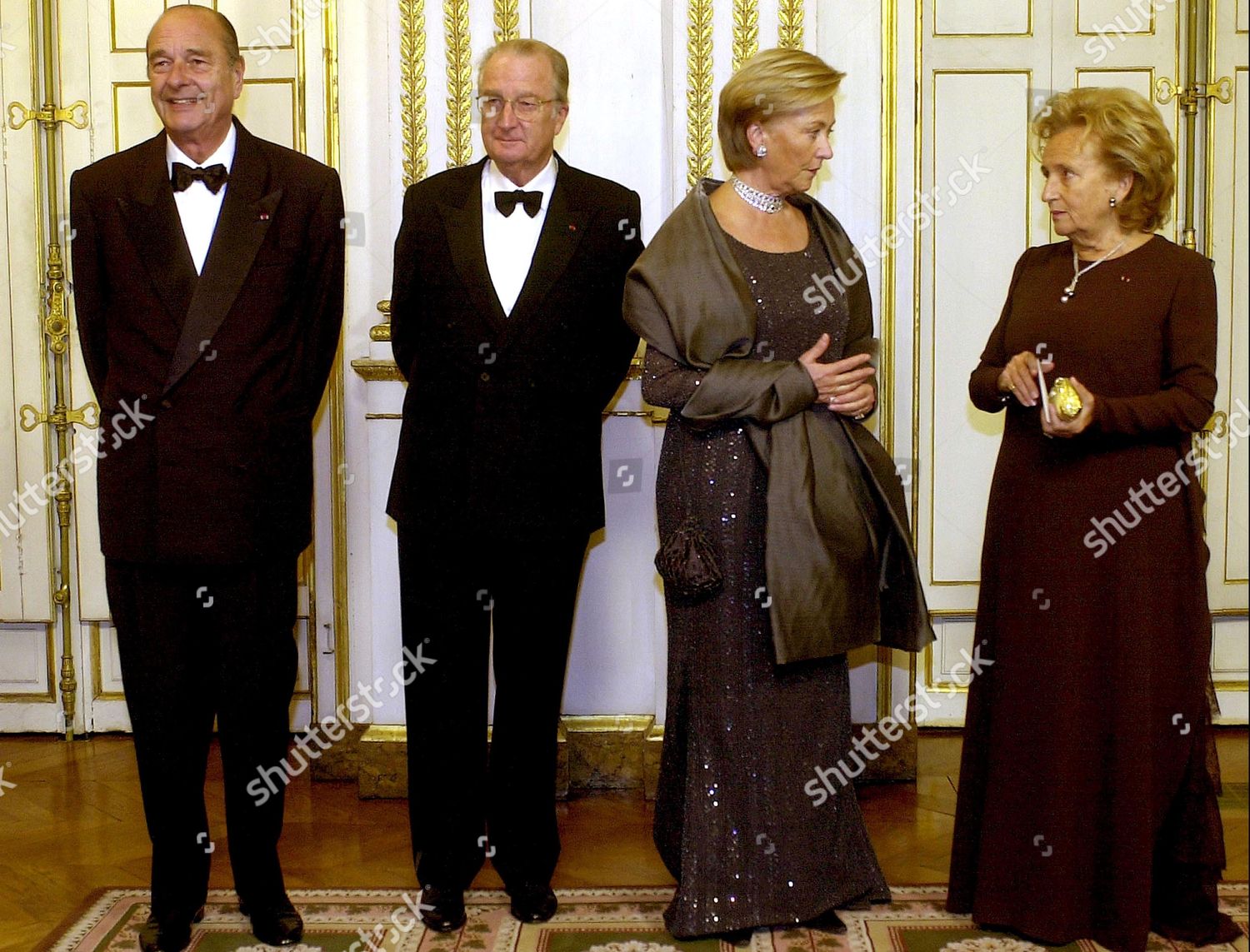 KING ALBERT AND QUEEN PAOLA STATE VISIT TO PARIS, FRANCE - 27 OCT 2003: стоковое фото