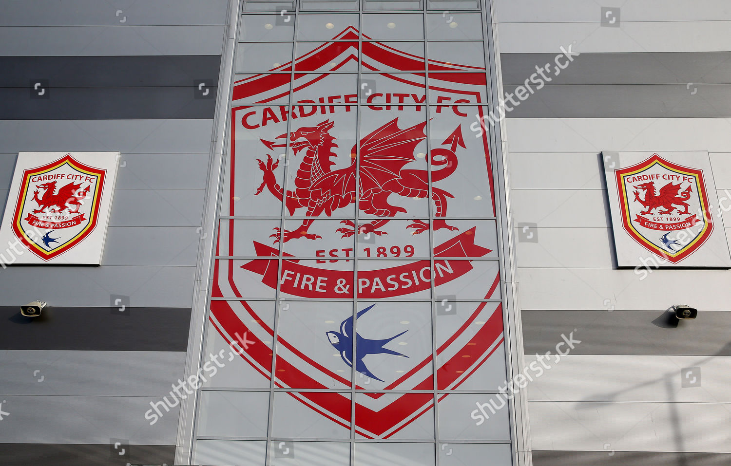Red Cardiff City Crest Displayed On Front Editorial Stock Photo Stock Image Shutterstock