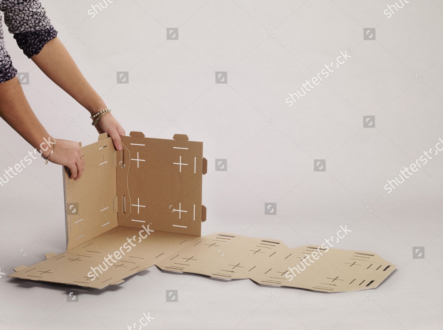 Flatpack Blocks Product Being Assembled Editorial Stock Photo