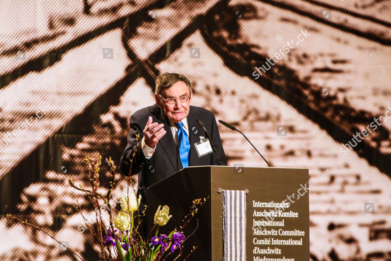 Eyewitness Auschwitz Concentration Camp Marian Turski Editorial Stock