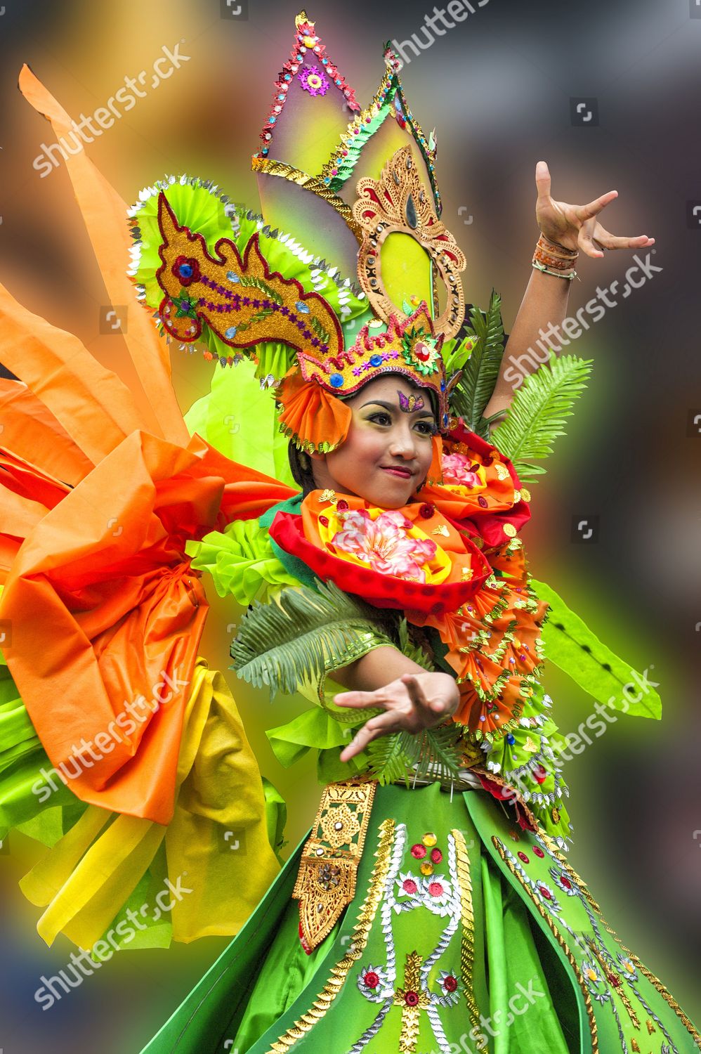 Elaborate Costume Jember Fashion Festival East Editorial Stock Photo 