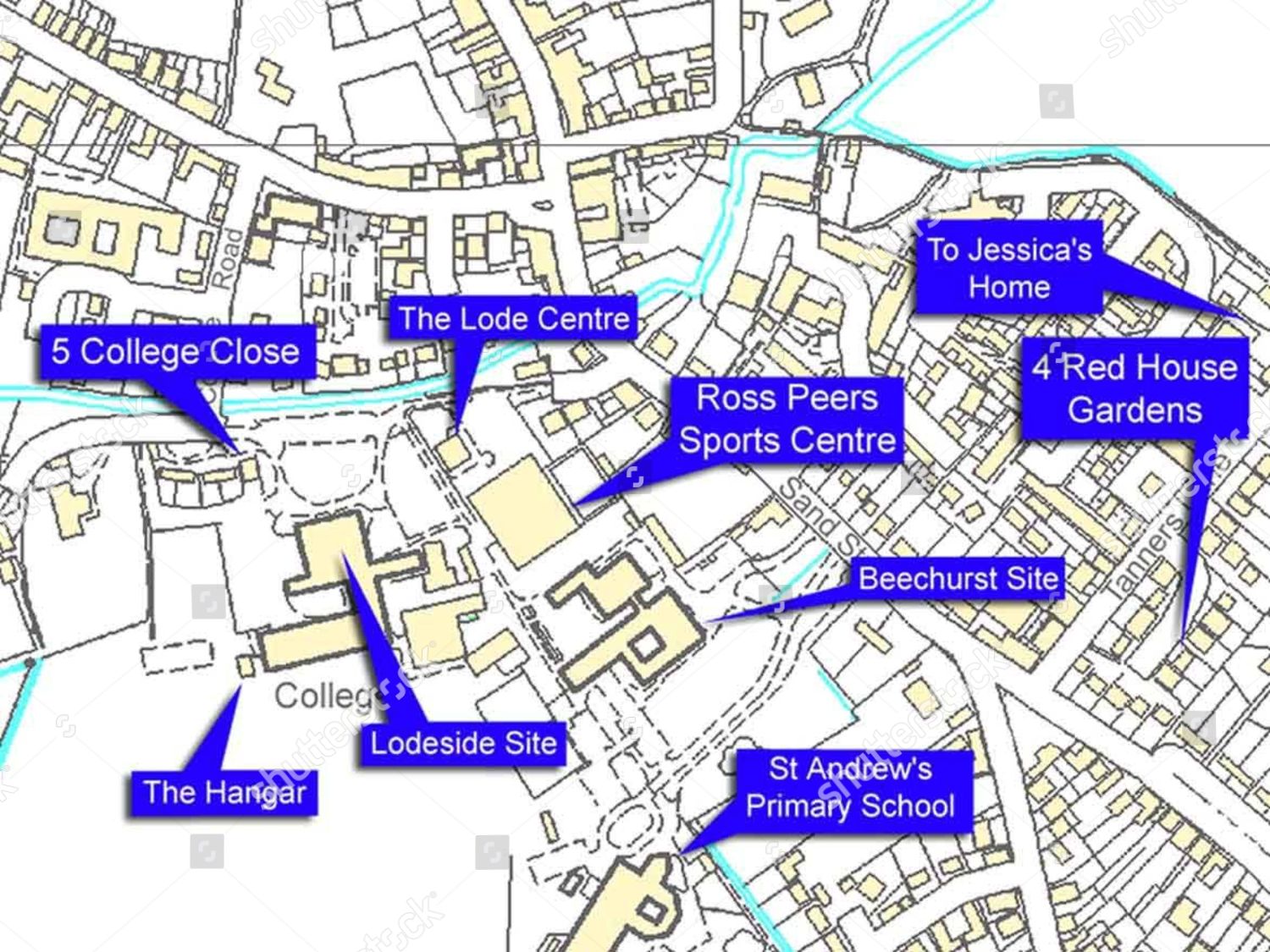 Map Soham Village College Showing Ian Editorial Stock Photo Stock