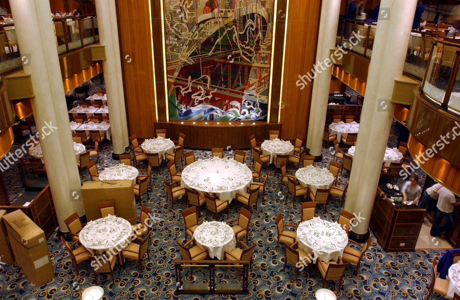 Queen Mary 2 Brittania Restaurant Editorial Stock Photo