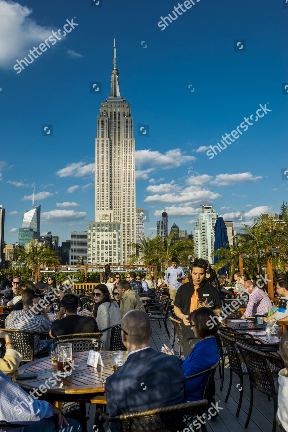 Rooftop Bar Empire State Building 5th Avenue Foto Editorial En