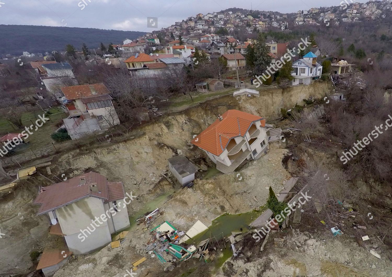 Aerial View Shows Homes Destroyed By Editorial Stock Photo - Stock ...